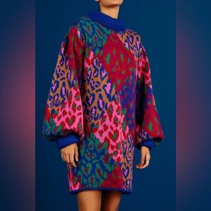 FARM RIO Animal Print Sweater Dress NWT!!!